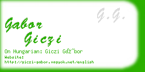 gabor giczi business card